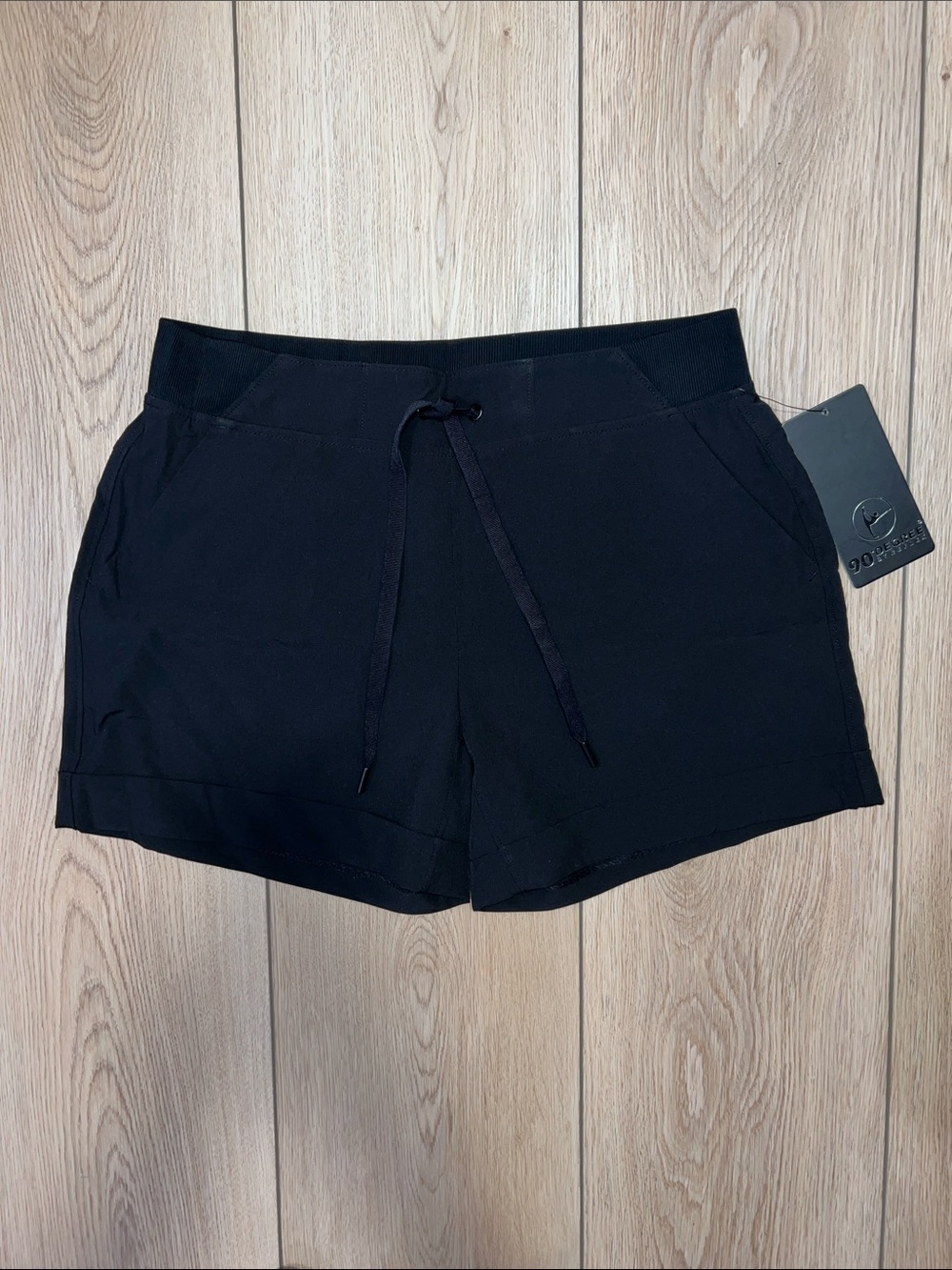 90 Degree by Reflex Black Women's Athletic Drawstring Shorts
